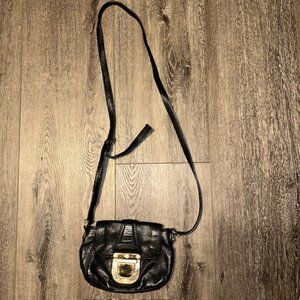 MICHAEL KORS Black Small Crossbody Bag Purse Plate Detail